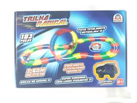 Pista Trilha Radical 183 peças 1 carrinho 2,60 metros Pista Trilha Radical 183 peças 1 carrinho 2,60 metros
