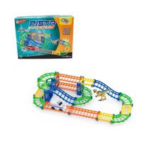 Pista Trilho Velocidade Montar Incríveis Dinossauro 69Pc