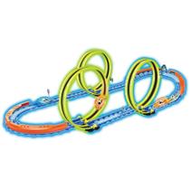 Pista Tripla Looping Neon Carrinho com Luzes Braskit Pista Tripla Looping Neon Carrinho com Luzes Braskit