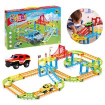 Pista Veloz Mini Cidade Art Brink Trilha Maluca Corrida Colorida Para Montar 95 Pçs Pista Veloz Mini Cidade Art Brink Trilha Maluca Corrida Colorida Para Montar 95 Pçs