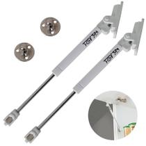 Pistão a Gás 80N com amortecedor FgvTn Cinza- Kit com 2 unidades Branco