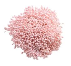 Pistilo para Artesanato Flor Rosa Claro 6cm com 100 unidades