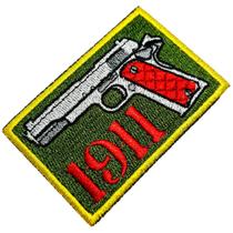 Pistola 1911 Patch Bordado, passar a ferro ou costura