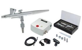 Pistola Aerógrafo Com Acessórios 1/8" 0,32pcm Com Compressor 977055 Worker