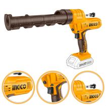 Pistola Aplicador de Silicone Pu Profissional a Bateria 20v Ingco Reforçado Calafetagem Tubo Bisnaga Pistola Aplicador de Silicone Pu Profissional a Bateria 20v Ingco Reforçado Calafetagem Tubo Bisnaga