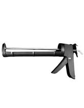 Pistola Aplicadora de Silicone 9 Pol Leve Preta Prática Resistente Ideal para Vedação Acabamento Reparos e Uso Profissional