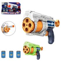 Pistola Brinquedo Lança Dardos 12 Pçs Sortida Infantil Diversão Alvo Espuma Seguro Crianças Coordenação Motora Recreação
