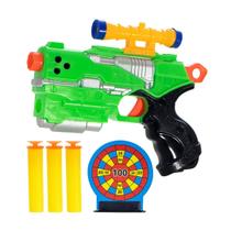 Pistola Brinquedo Lança Dardos c/ Alvo Cores Sortidas DartZ