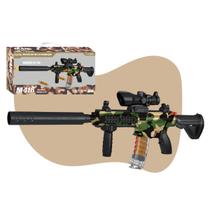 Pistola Brinquedo M416 Lança Dardos Espuma Infantil Seguro Semi Automática Tipo Nerf Infantil Camuflado Kizumba