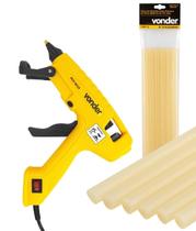 Pistola Cola Quente 100w Com 06 Bastões De Cola 12mm Vonder Pistola Cola Quente 100w Com 06 Bastões De Cola 12mm Vonder