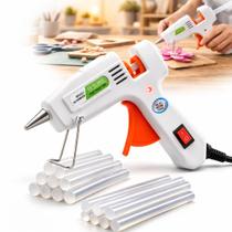 Pistola Cola Quente 20w Artesanato Reparos + 10 Bastão Cola Pistola Cola Quente 20w Artesanato Reparos + 10 Bastão Cola