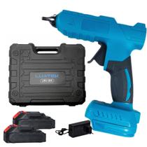 Pistola Cola Quente 21V Com Duas Baterias e Carregador Profissional Portátil
