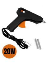 Pistola Cola Quente Termostática 2 Mini Bastão Refil 20W Bivolt Bico Fino Viagem Compacta - Mek