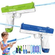 Pistola de água Cuorung Electric, capacidade de 1000 ml, alcance de 10 m, pacote com 2