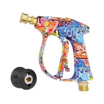 Pistola De Água De Alta Pressão 4350PSI Com Kit De Bico De Espuma, Adaptador Karcher E Base De