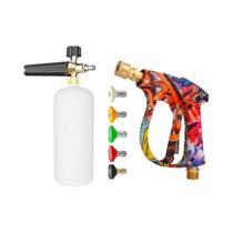 Pistola De Água De Alta Pressão 4350PSI Design Graffiti 1L Pulverizador De Espuma Conjunto De Bicos Pistola De Água De Alta Pressão 4350PSI Design Graffiti 1L Pulverizador De Espuma Conjunto De Bicos