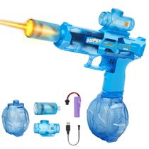 Pistola de água Nicojoy Electric Fire Flash atualizada 320 ml azul