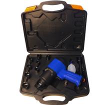 Pistola De Aperto Pneumática Chave De Impacto 1/2 74 Kgf 12 Peças Na Maleta Pro160k Ldr Pdr