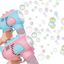 Pistola De Bolhas Automática Dinossauro Luz Led Brq-Arm-19