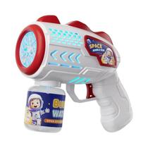 Pistola De Bolhas Elétrica Infantil 2024 Soprador De Sabão Automático Com Tema Espacial Com Luz Para