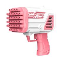 Pistola De Bolhas Rosa Com 32 Furos Para Entretenimento Ao Ar Livre No Verão E Presentes De Natal, Pistola De Bolhas Rosa Com 32 Furos Para Entretenimento Ao Ar Livre No Verão E Presentes De Natal,