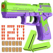 Pistola de brinquedo de ejeção automática de projéteis com bala macia - pistolas de brinquedo de rebote com recarga automática para jogos de tiro Brinquedos educativos presentes para crianças, meninos e meninas (verde USP) Pistola de brinquedo de ejeção automática de projéteis com bala macia - pistolas de brinquedo de rebote com recarga automática para jogos de tiro Brinquedos educativos presentes para crianças, meninos e meninas (verde USP)