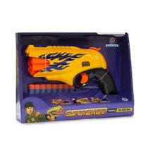 Pistola de Brinquedo Lança Dardos Amarela Supershot Nerf - Polibrinq TA0009