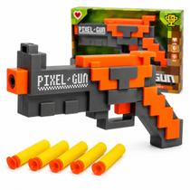 Pistola De Brinquedo Minecraft Pixel Gun Com 5 Dardos Laranja Pistola De Brinquedo Minecraft Pixel Gun Com 5 Dardos Laranja