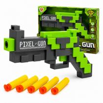 Pistola De Brinquedo Minecraft Pixel Gun Com 5 Dardos Laranja Pistola De Brinquedo Minecraft Pixel Gun Com 5 Dardos Laranja