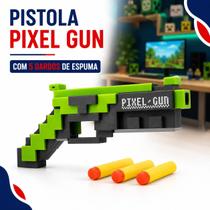 Pistola de Brinquedo Minecraft Pixel Gun Verde Importudo com 5 Dardos Pistola de Brinquedo Minecraft Pixel Gun Verde Importudo com 5 Dardos