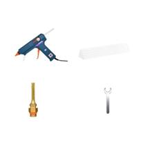 Pistola De Cola Quente 150W Com Controle De Temperatura, Bastões De Cola De 11mm, Bico De Cobre Puro