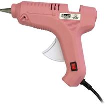 Pistola de Cola Quente 40w Grande Bivolt Rosa - Make+ Pistola de Cola Quente 40w Grande Bivolt Rosa - Make+