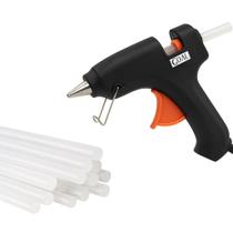 Pistola De Cola Quente Grande 40W Bivolt 110/220V Com 10 Bastões De Cola Grossa 11mm