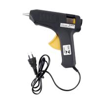 Pistola de Cola Quente Grande Bivolt 15W Preta Ferramenta para Artesanato e Reparos Pistola de Cola Quente Grande Bivolt 15W Preta Ferramenta para Artesanato e Reparos