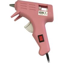 Pistola de Cola Quente Profissional Pequena 10W Bivolt Rosa