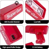 Pistola de dinheiro arma lanca notas festa balada money gun
