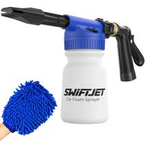 Pistola de Espuma SwiftJet para Lavagem de Carros + Luva de Microfibra Azul Pistola de Espuma SwiftJet para Lavagem de Carros + Luva de Microfibra Azul