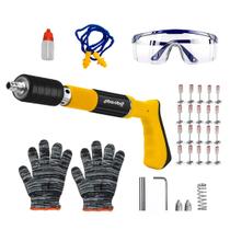 Pistola de Fixação Finca Pino Com 20 Arrebites Kit de Proteção Maleta de Transporte