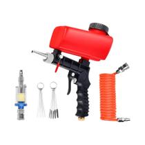 Pistola De Jateamento De Areia Por Gravidade Sem Fio 90psi Pistola De Pulverização Pneumática Para