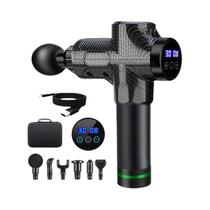 Pistola De Massagem Elétrica Profunda Para Músculos Com 30 Níveis Para Corpo, Pescoço, Costas E