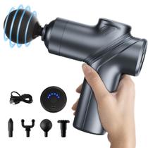 Pistola de massagem LEERCON Deep Tissue com motor silencioso de 4 cabeças
