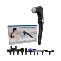 Pistola De Massagem Portátil Com Ângulo Ajustável, Com Cabeças Quentes E Frias Para Fitness Corporal