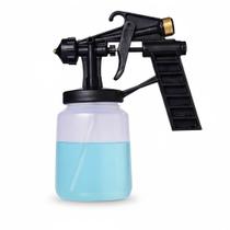 Pistola de Pintura Ar Direto 600ml 40 Psi 1/4 NTP Profissional Residencial Retoques Automotivos Madeira Móveis Portões