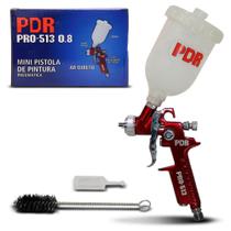 Pistola De Pintura Ar Direto Bico 0,8mm Reservatório 250ml PDR PRO-513 Pistola De Pintura Ar Direto Bico 0,8mm Reservatório 250ml PDR PRO-513