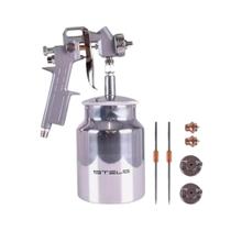 Pistola De Pintura Com Tanque Baixo Encaixe Rosca 1/4" Npt - Stels
