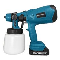 Pistola de Pintura e Pulverizador Spray Profissional com 3 Bicos e Bateria Extra
