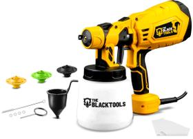 Pistola de Pintura e Pulverizadora Elétrica Portátil HVLP 1.4L 600W com 4 Bicos 110V The Black Tools Pistola de Pintura e Pulverizadora Elétrica Portátil HVLP 1.4L 600W com 4 Bicos 110V The Black Tools