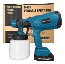 Pistola De Pintura E Pulverizadora Portátil 21v