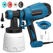 Pistola de Pintura Elétrica WIBENTL com 3 Modos e 4 Bicos de Latão Pistola de Pintura Elétrica WIBENTL com 3 Modos e 4 Bicos de Latão