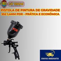 Pistola de Pintura Gravidade PDR PRO 552 HVLP Bico 1,4 mm Acabamento Profissional e Economia Pistola de Pintura Gravidade PDR PRO 552 HVLP Bico 1,4 mm Acabamento Profissional e Economia